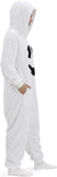 Adult Cute Ghost Onesie Costume - 3D Hooded Animal One-Piece Pajama for Halloween Men Women
