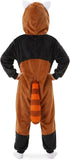 Kids Red Panda Costume for Girls & Boys - 3D Hooded Animal Jumpsuit Costume for Halloween Party