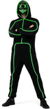 Adult Light-Up Stick Figure Halloween Costume with Mask for Halloween
