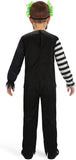 Kids Scary Clown Halloween Costume, Boys Girls Creepy Clown Outfit with Mask