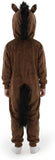 Kids Brown Horse Costume for Halloween with 3D Hood and Long Tail