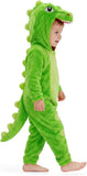 Toddler Dinosaur Costume, 3D Hooded Animal Jumpsuit for Halloween, 2-4T