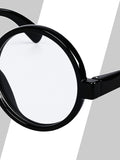 Black Round Halloween Accessory Glasses for Adults