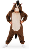 Kids Brown Horse Costume for Halloween with 3D Hood and Long Tail