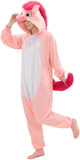 Adult Pink Horse Onesie Costume - 3D Hooded Animal One-Piece Pajama for Halloween Men Women