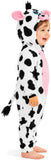 Toddler Adorable Cow Costume for Girls & Boys - 3D Hooded Animal Jumpsuit for Halloween Party
