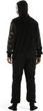 Adult Men’s Skeleton Jumpsuit Costume, Halloween Bones One-Piece Pajamas for Cosplay Party