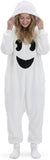 Adult Cute Ghost Onesie Costume - 3D Hooded Animal One-Piece Pajama for Halloween Men Women