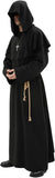 Men's Medieval Hooded Priest Costume - Friar Monk Robe for Renaissance Cosplay Halloween