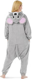 Adult Mouse Onesie Costume - 3D Hooded Animal One-Piece Pajama for Halloween Men Women