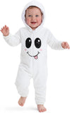 Toddler Cute Ghost Costume for Girls & Boys - 3D Hooded Animal Jumpsuit for Halloween Party