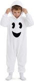 Kids Cute Ghost Costume for Girls & Boys - 3D Hooded Animal Jumpsuit for Halloween Party