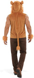 Mens Lion Costume Adult King of the Jungle Costumes With Mane Halloween Animal Cosplay Costumes for Men Women