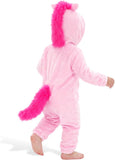 Toddler Pink Horse Costume for Girls & Boys - 3D Hooded Animal Jumpsuit for Halloween Party