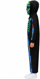 Kids Game Over Skeleton Halloween Costume, Boys Skeleton Hooded Jumpsuit Outfit with Mask