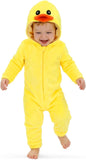 Toddler Yellow Duck Costume for Girls & Boys - 3D Hooded Animal Jumpsuit for Halloween Party