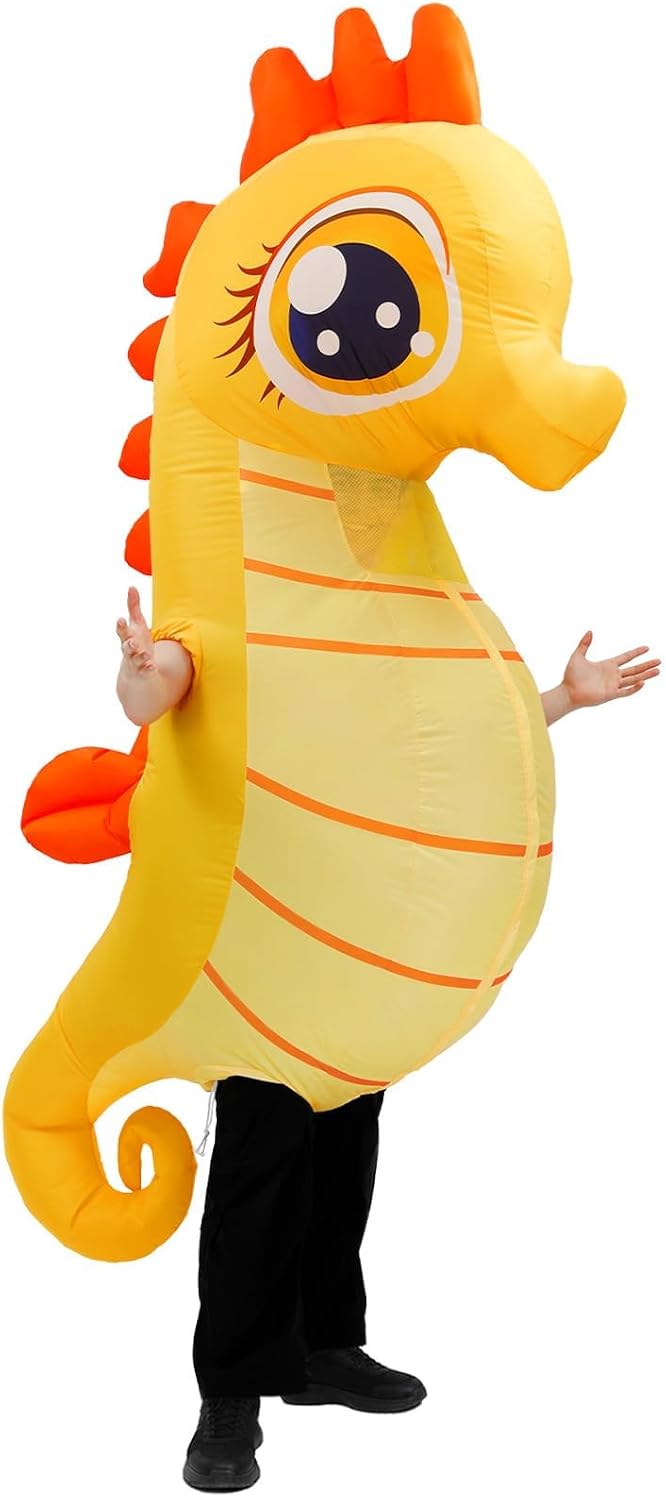 Inflatable Seahorse Costume for Adults, Funny Blow Up