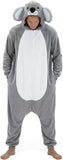 Adult Koala Onesie Costume - 3D Hooded Animal One-Piece Pajama for Halloween Men Women