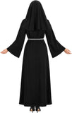 4 PCS Womens Nun Costume Set Traditional Black & White Dress