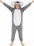 Kids Gray Koala Costume for Halloween with 3D Hood and Fuzzy Ears