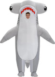 Adults Inflatable Costume Hammerhead Shark, Funny Blow Up Suit