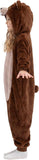 Kids Brown Bear Costume for Girls & Boys - 3D Hooded Animal Jumpsuit for Halloween Party