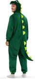 Adult Dinosaur Onesie Costume - 3D Hooded Animal One-Piece Pajama for Halloween Men Women