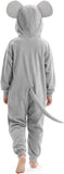 Kids Mouse Costume for Girls & Boys - 3D Hooded Jumpsuit Costume Set for Halloween Party