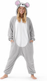 Adult Mouse Onesie Costume - 3D Hooded Animal One-Piece Pajama for Halloween Men Women