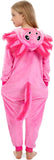 Kids Axolotl Costume for Girls & Boys - 3D Hooded Salamander Jumpsuit Costume for Halloween Party