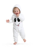 Toddler Cute Ghost Costume for Girls & Boys - 3D Hooded Animal Jumpsuit for Halloween Party