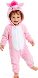 Toddler Pink Horse Costume for Girls & Boys - 3D Hooded Animal Jumpsuit for Halloween Party