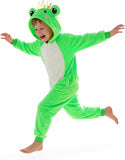 Kids Frog Costume for Girls & Boys - 3D Hooded Animal Jumpsuit Costume for Halloween Party
