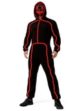 Adult Light-Up Stick Figure Halloween Costume with Mask for Halloween