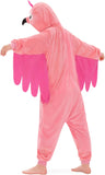 Adult Flamingo Onesie Costume - 3D Hooded Animal One-Piece Pajama for Halloween Men Women