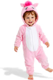 Toddler Pink Horse Costume for Girls & Boys - 3D Hooded Animal Jumpsuit for Halloween Party