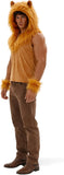 Mens Lion Costume Adult King of the Jungle Costumes With Mane Halloween Animal Cosplay Costumes for Men Women