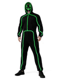 Adult Light-Up Stick Figure Halloween Costume with Mask for Halloween