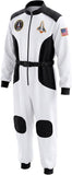 Adult Astronaut Costume for Men White Space Suit Costume for Halloween Cosplay Dress Up Party