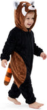 Toddler Red Panda Costume for Girls & Boys - 3D Hooded Animal Jumpsuit for Halloween Party