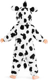 Toddler Adorable Cow Costume for Girls & Boys - 3D Hooded Animal Jumpsuit for Halloween Party