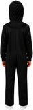 Kids Game Over Skeleton Halloween Costume, Boys Skeleton Hooded Jumpsuit Outfit with Mask