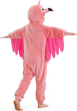 Kids Flamingo Costume for Girls & Boys - 3D Hooded Animal Jumpsuit for Halloween Party