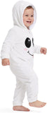 Toddler Cute Ghost Costume for Girls & Boys - 3D Hooded Animal Jumpsuit for Halloween Party
