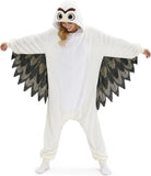 Adult Owl Onesie Costume - 3D Hooded Animal One-Piece Pajama for Halloween Men Women