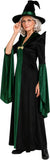 Witches Costumes for Women, 3PCS Gothic Witch Dress | Women witches costumes with pointed hat and glasses, classic black & green wizard professor cosplay gown