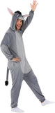 Adult Donkey Onesie Costume - 3D Hooded Animal One-Piece Pajama for Halloween Men Women
