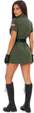 4PCS Women's Halloween Military Pilot Costume