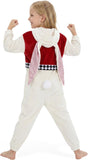 Kids White Rabbit Costume for Girls & Boys - 3D Hooded Animal Jumpsuit for Halloween Party