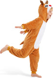 Kids Reindeer Costume for Girls & Boys - 3D Hooded Animal Jumpsuit Costume for Halloween & Christmas Party